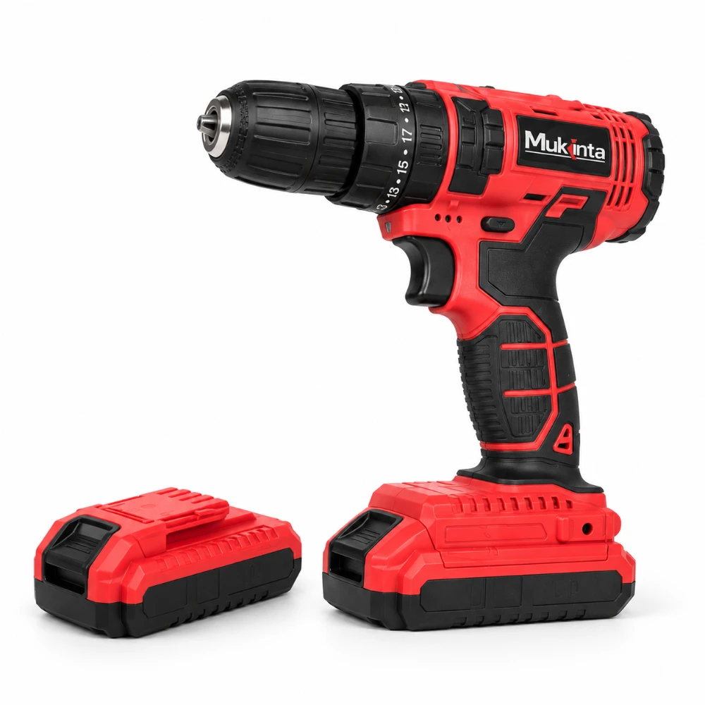 Taladro Inalámbrico 48V con 2 Baterías, Maletín y Accesorios