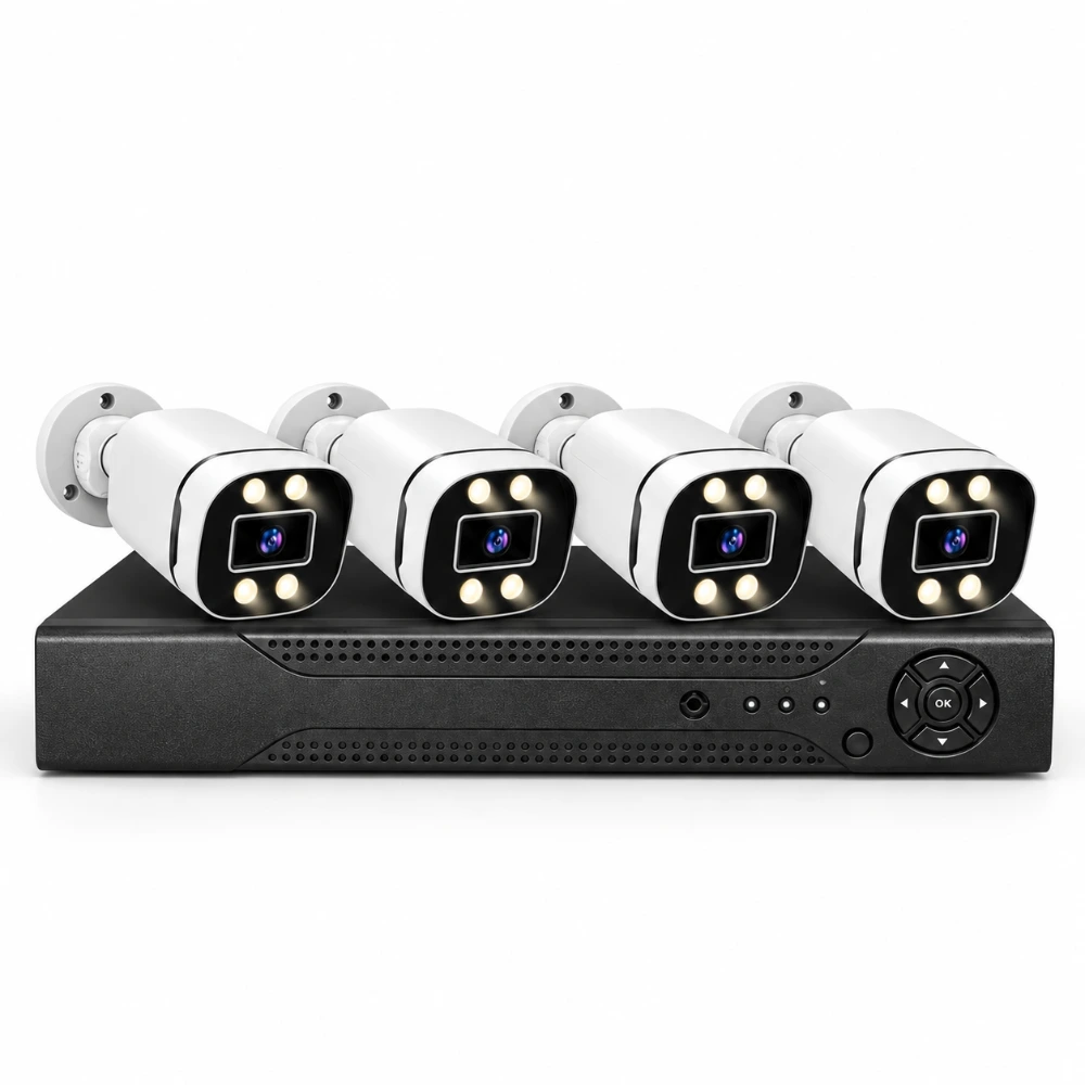 Kit de Cámaras de Seguridad JNICE JE-7004 AHD 4K con DVR y 4 Cámaras