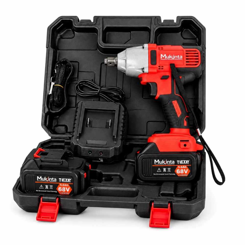 Taladro de Impacto Inalámbrico Mukinta 68V con 2 Baterías y Maletín
